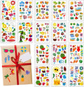 Partywind 32 Sheets Hawaiian Stickers for Party Decorations, Cute & Waterproof Stickers for Bottle/Scrapbook/Laptop & Beach Pool Party Supplies