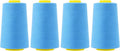 Mandala Crafts 4 Pack of Serger Threads Cones Spools - 40S/2 24000 Yards Polyester Sky Blue Threads for Sergers Machine and Overlock Quilting Sewing Machine