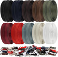 DOITEM 31 Yards 10 PCS Sewing Zippers #3 Nylon Coil Zippers Assorted Zipper for Sewing with 40 Zipper Sliders for DIY Tailor Sewing Crafts Supplies, 10 Colors