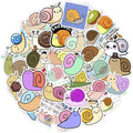 BulbaCraft 100Pcs Snail Stickers for Water Bottle and Laptop - Snail Party Supplies & Decorations, Waterproof Vinyl Decals, Cute Animal and Nature Stickers, Gifts for Women & Men