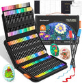 Shuttle Art 80 Colors Dual Tip Acrylic Paint Markers, Brush Tip and Fine Tip Acrylic Paint Pens for Rock Painting, Ceramic, Wood, Canvas, Plastic, Glass, Stone, Calligraphy, Card Making, DIY Crafts