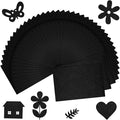 40 Pcs Black Soft Felt Fabric Sheet 8" x 12" Assorted Color Felt Fabric Sheets for Crafts DIY Handcraft Sewing Squares Patchwork Nonwoven