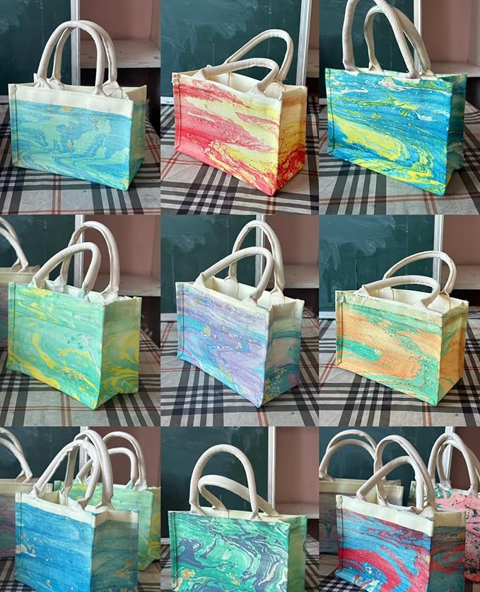 27PCS Water Marbling Painting Kit, Water Paint for Craft, Turkish Marble Pattern Craft Set,Watercolor Art Kit, Perfect for Birthday, Women's Day, Halloween, Christmas, Thanksgiving & New Year Gifts