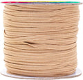 Mandala Crafts 3mm 50 Yds Roll of Nude Elastic Bands for Sewing - 1/8 Flat Elastics Cord - 1 8 Inch Braided Stretch Straps for Crafting