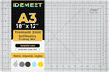 Premium Self Healing Cutting Mat 18'' x 12'', A3 Non-slip Sewing Mat for Quilting, 5-Ply Rotary Cutting Board Double-Sided for Crafts Cutting Fabric Scrapbooking Modeling Projects, Slate Gray