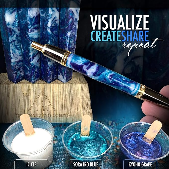 Eye Candy Pigments Premium Blue Mica Powder - Sora-IRO Blue (50gr) - for Epoxy, Resin, Soap, Paint, Woodworking, Acrylic Pouring, Bath Bombs, Fishing Lures - DIY Arts and Crafts Additive