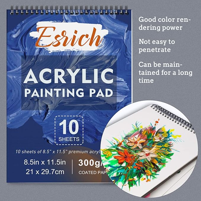 Acrylic Paint Set,57 PCS Professional Painting Supplies with Paint Brushes, Acrylic Paint, Easel, Canvases, Painting Pads，Palette, Paint Knife, Brush Cup and Art Sponge for Hobbyists and Beginners
