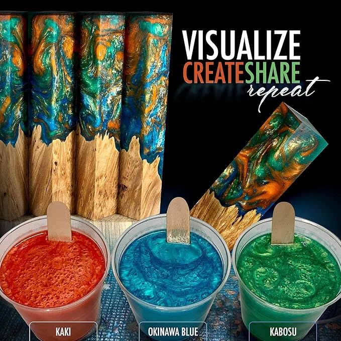 Eye Candy Pigments Premium Green Mica Powder - Kabosu (50gr) - for Epoxy, Resin, Soap, Paint, Woodworking, Acrylic Pouring, Bath Bombs, Fishing Lures - DIY Arts and Crafts Additive