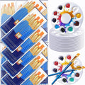 132PCS Valued Paint Brushes and Palettes Set，12Pack of 120PCS Paint Brushes Bulk, 12 Paint Paint Trays, Artist Acrylic Brushes Nylon Brush Head, Suitable for All Purpose Oil Watercolor Painting Set
