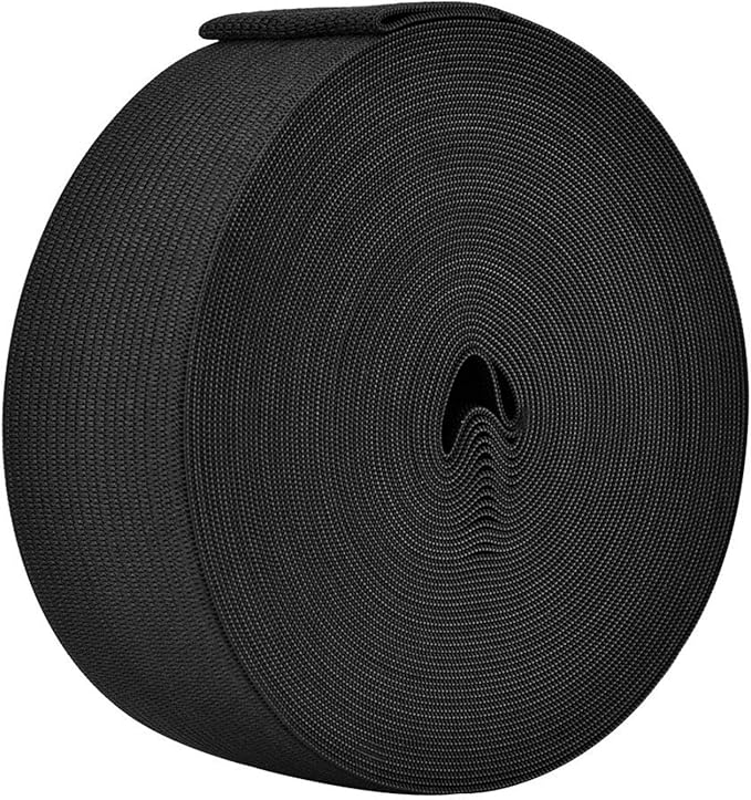 EBOOT 1 Pcs Elastic Spool (3/2 Inch X 11 Yard,Black)