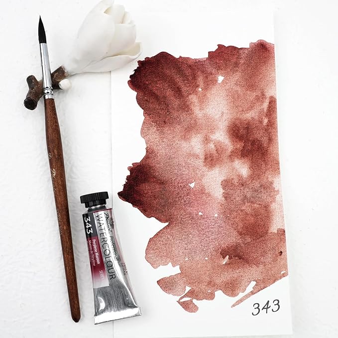 PHOENIX Professional Watercolor Paint Single Tube - 0.47 Fl Oz / 14ml - Perylene Maroon