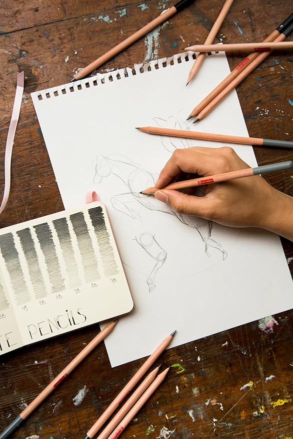 Tarens T9314-012M Art Creations Sketchbook, Drawing Notebook, 5.1 x 8.3 inches (13 x 21 cm), Pastel Pink, Thickness: 4.9 oz/sq ft (140 g/m2), Fine, Acid Free Paper, 80 Sheets Bound