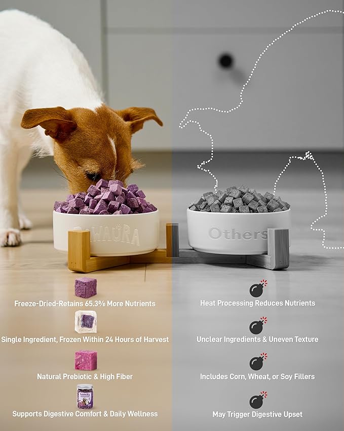 Freeze-Dried Purple Sweet Potato Treats for Dogs & Cats, All-Natural, Low Fat, High Fiber, No Preservatives, 100g