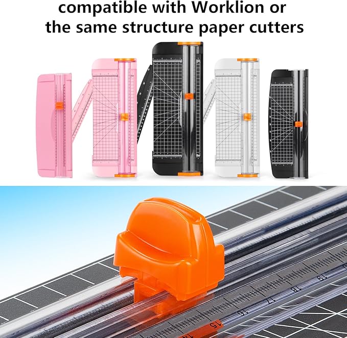 Paper Cutter Replacement Blade for Paper, Cardstock, Photo, Vinyl with Safeguard Design for A4/A5 Paper Trimmer (6 Pack), Worklion