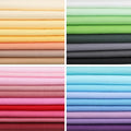 Buryeah 35 Pcs Solid Color Cotton Fabric 20 x 20 Inch (50cm x 50cm) Squares Quilting Patchwork Precut Fabric Bundles Multicolor Sewing Supplies for Beginners DIY Craft, Patchwork, Scrapbooking Cloth