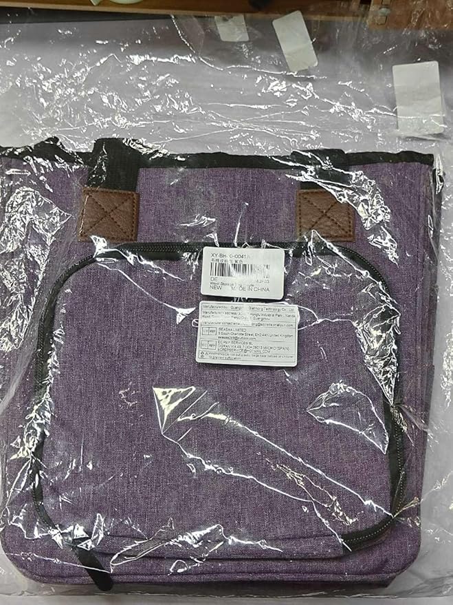 Crochet Bag Organizer, Knitting Yarn Bag Tote on the go, Crocheting Storage for knitters Supply Only Bag No Accessories(Purple)