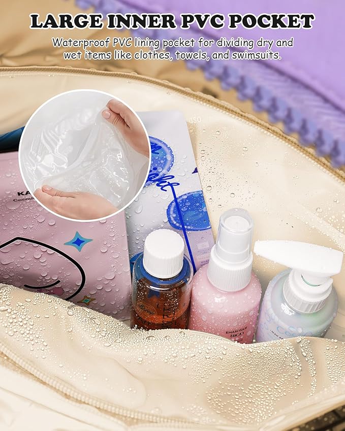Gifts for 12 Year Old Girl-Gifts for Daughter-Initial Duffle Bag, Carry On Bags for Women，Overnight Bag with Wet Pocket，Lightweight Travel Bags Personalized Gym Tote with Makeup Pouch