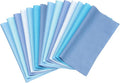 PATIKIL Cotton Fabric Bundles, 14 Pcs 4 x 4 Inch Fat Quarter Solid Color Precut Fabric Squares for Sewing Patchwork Quilting DIY Crafts, Blue