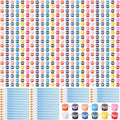 Timgle 560 Pcs Mini Acrylic Paint Set 40 Set 12 Colors Washable Paint Strips Bulk 40 Flat Brushes 40 Pointed Brushes Valentines Party Gift for Art Birthday Party Favors Craft Supplies(3ML)