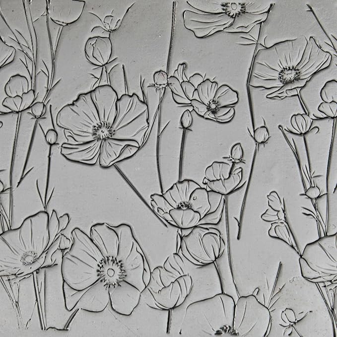 Ultimate Seamless Meadow 8-Set Clay Texture Rollers (4") - Seamless Meadow Set #01 - Embossing Pattern Rollers for Polymer & Ceramic Clay, Pottery & Crafts