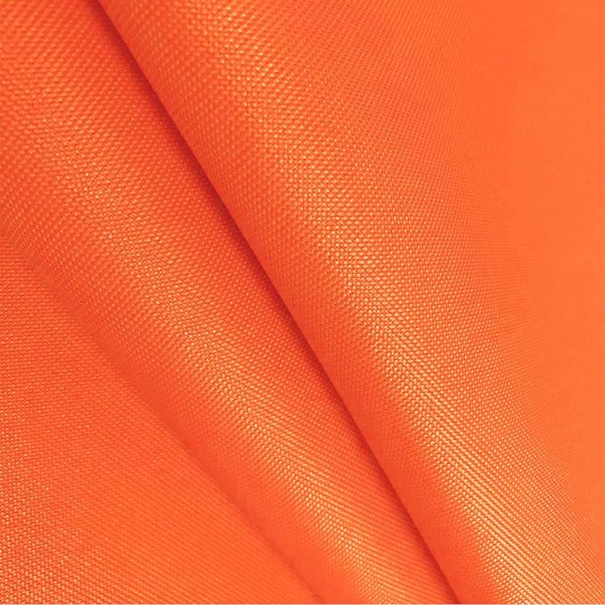 Waterproof Canvas Fabric by The Yard 600D Upholstery Cordura Fabric 58" Wide for Chairs Indoor Outdoor Water Resistant Canvas Polyester Material Sewing DIY Cloth, 5 Yards Orange