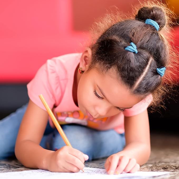 Expressions 216-Piece Hair Ties, 4mm Pastel Colors Value Pack, Durable Ponytail Holders For Thick Hair, Curly Hair and All Hair Types
