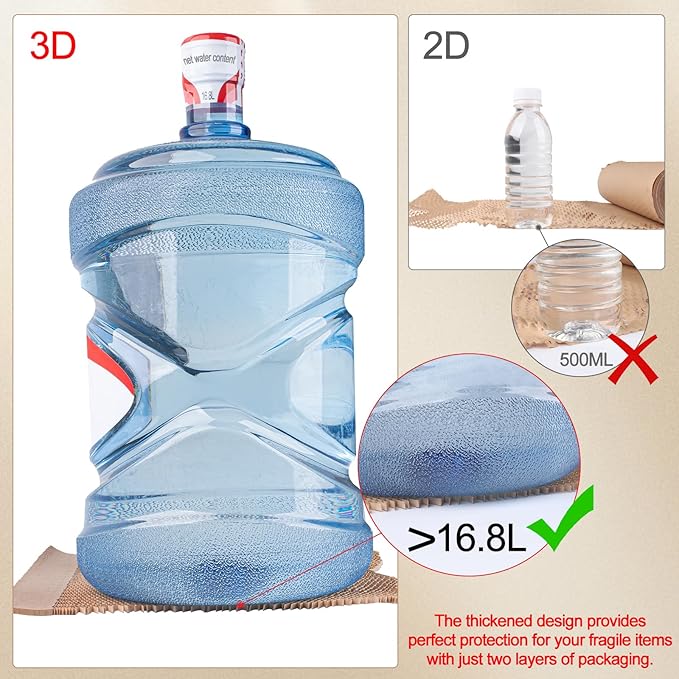 12Pcs 3D Honeycomb Packing Paper for Moving, 13" x 160" Upgrade and Reinforce Packing Paper Substitute Alternative for Bubble Cushioning Wrap with 20 Fragile Sticker