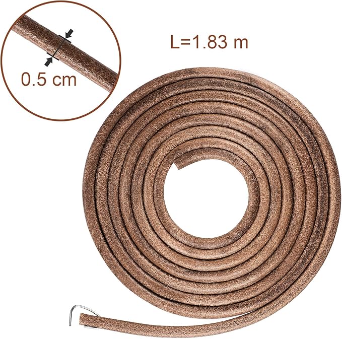 Norme 71 3/16 Sewing Machine Belt Leather Belt Treadle Parts with Hook Compatible with Singer/Jones Sewing Machine