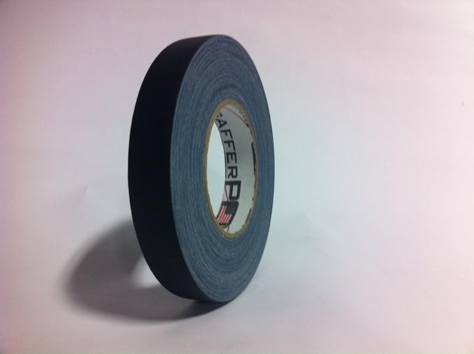 Professional Premium Grade Gaffer Tape - Black | Heavy Duty Pro Gaff Tape | Secures Cables | Holds Down Wires Leaves No Sticky Residue | Easy to Tear | Multipurpose | Better Than Duct Tape