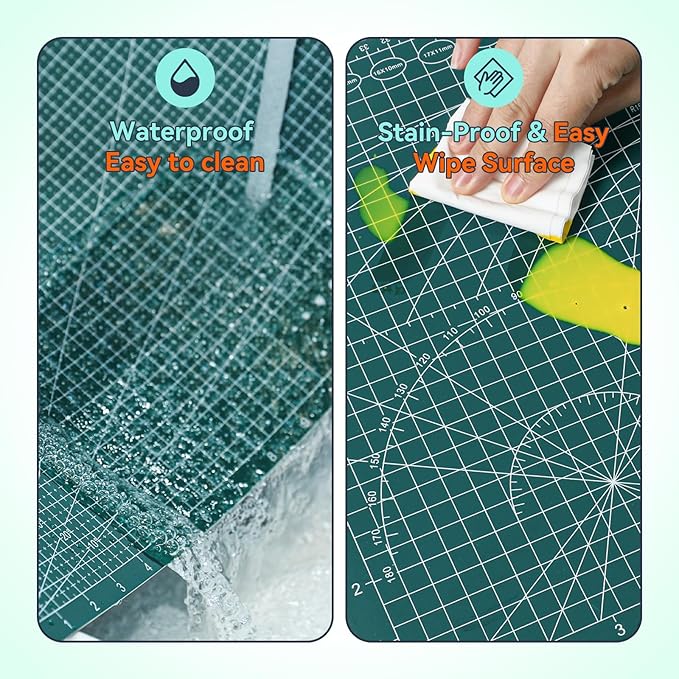 HTVRONT 5 Packs Self Healing Cutting Mat- 12" x 18” Double-Sided Cutting Mats for Crafts, A3 High-Density Sewing Mat with Grid for Fabric Quilting Modeling Hobby Scrapbooking Project