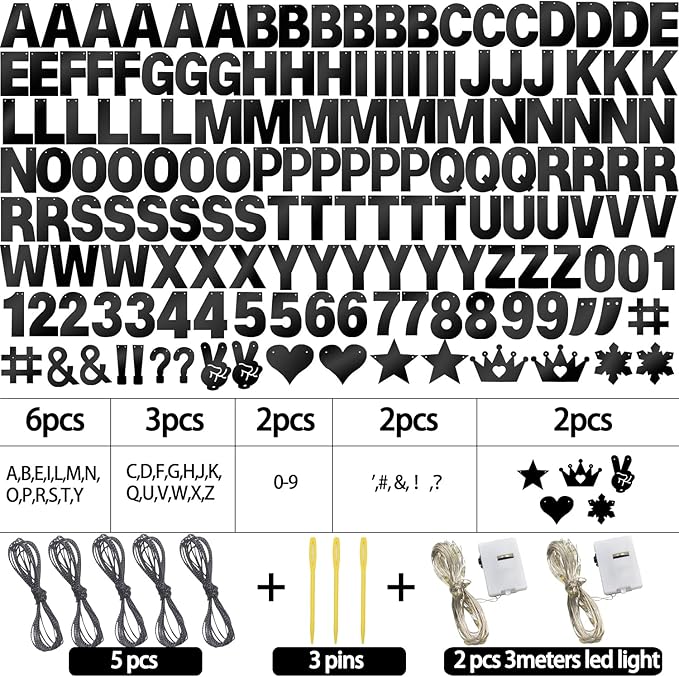 167Pcs DIY Glitter Customizable Banner Kit Happy Birthday Custom Letters Banner 30th Birthday Decorations Anniversary Personalized Banners Decor Death to My 20s Party Supplies(Shiny Black)