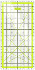 ARTEZA Quilting Ruler, Laser Cut Acrylic, Double Colored Grid Lines, 6"x12"