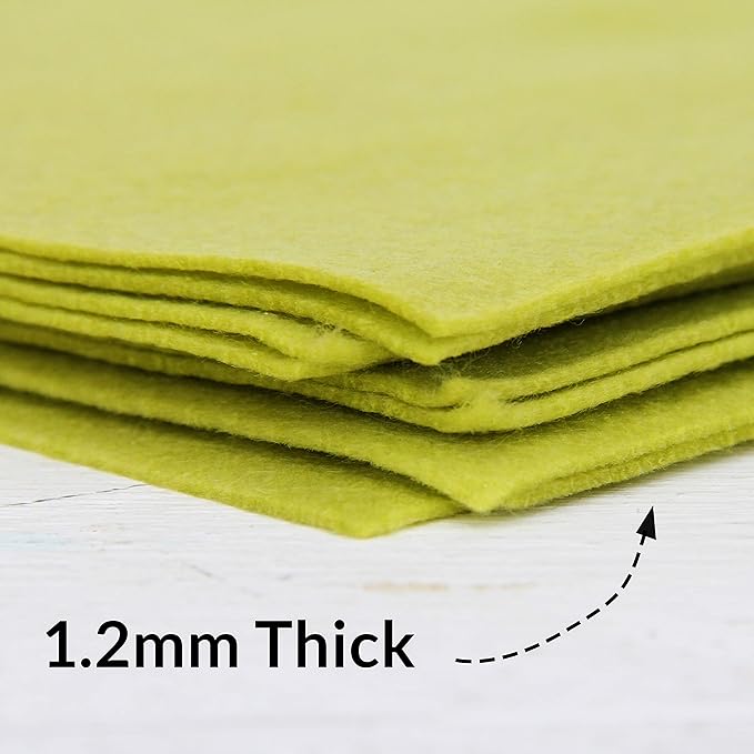 Threadart Premium Felt Roll - 12" x 10yd - Moss Green | Soft Wool-Like Feel | 1.2mm Thick Fabric for DIY Crafts, Sewing, Crafting Projects | Compatible with Cricut Maker