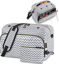 IBFUN Crochet Yarn Knitting Bag 2 Pcs Yarn Storage Organizer Crocheting Bags for Beginners with Shoulder Strap for Knit Accessories Needles Hooks