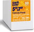 Canvas Panel Painting Boards 5 x 7 inch, 60 Pack, Art Canvas for Hobby Painters,Students & Kids