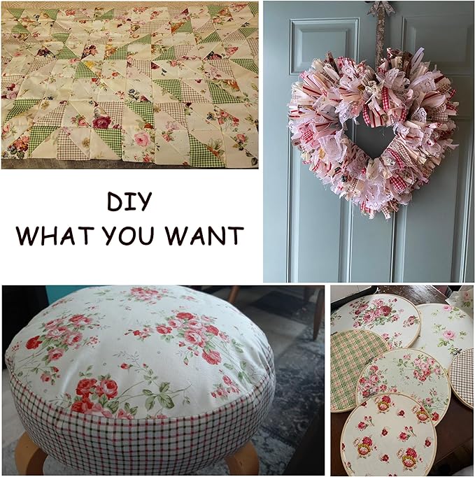 Layer Cakes 10 inch Squares for Quilting, Pre-cuts 42Pcs Vintage Floral Print Cotton Fabric Squares 10x10 inch Layer Cakes, Layer Cake Fabric Clearance for Quilting 10 inch