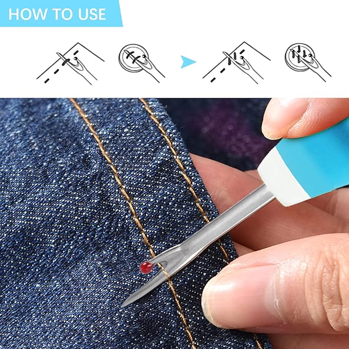 Lhedon Seam Ripper 3 PCS, Seam Rippers for Sewing, Ergonomic Grip, Colorful Large Thread Stitch Remover Tool Handy Stitch Rippers for Sewing Crafting Removing Hems and Seams，Thanksgiving Gifts