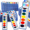 36 Pack Watercolor Paint Set, 8 Colors Washable Water Color with Paint Brush, Water Color Paint Sets for Kids and Adults, Party Favors, Christmas Gift