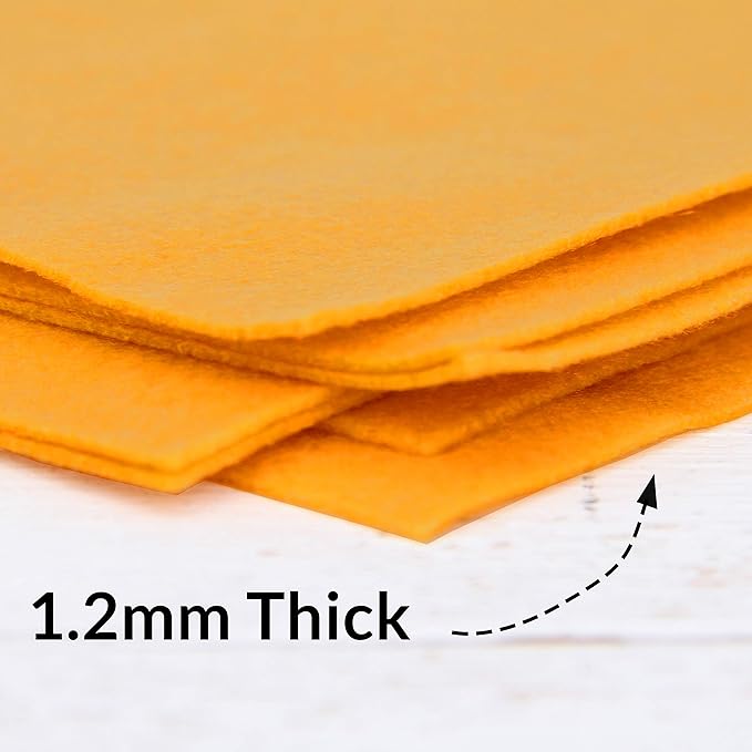 Threadart Premium Felt Roll - 12" x 10yd - Gold | Soft Wool-Like Feel | 1.2mm Thick Fabric for DIY Crafts, Sewing, Crafting Projects | Compatible with Cricut Maker