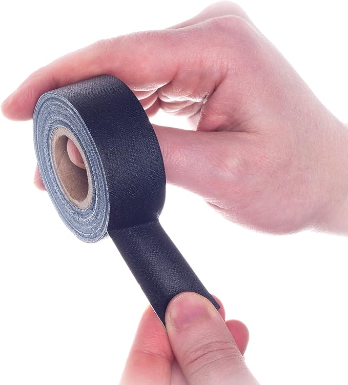 Mini Gaffer Tape Rolls by GafferPower 1 inch x 8yards - Pack of 4 Black, Made in The USA, Heavy Duty Gaffer's Tape, Strong Tough Compact Lightweight, Multipurpose