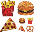 StickerBeans® Rhinestone Stickers - Foodie 4-Pack, 2” x 2” Each, Unique Sparkly Cut-to-Shape for Collecting, Trading, Decorating Laptops, Phone Cases, Scrapbooks - for Kids, Teens, & Adults