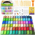 Polymer Clay 72 Colors, Modeling Clay for Kids, Non-Sticky Oven Bake Clay with Sculpting Tools and Accessories, Halloween Christmas Gift for Children and Artists