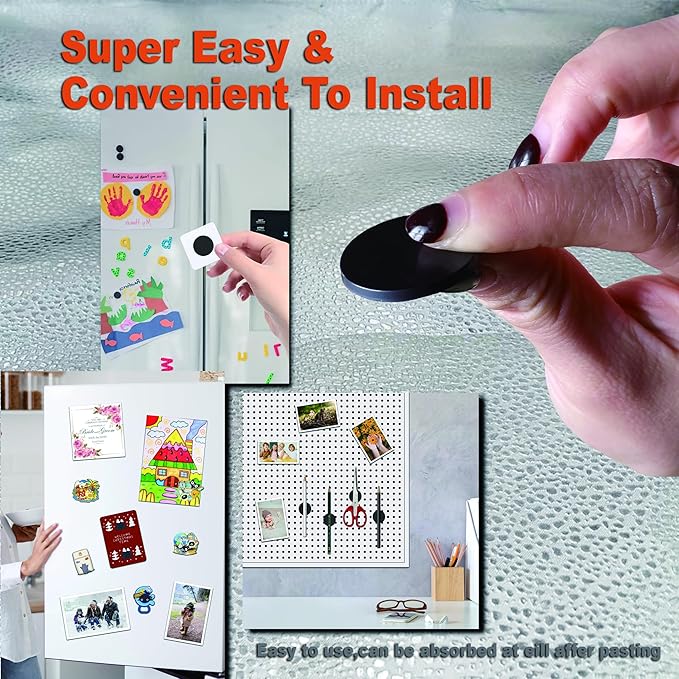 Magnetic Dots 1″ Self-Adhesive (120 Pack) – 0.08″ Thin Flexible Craft Magnets for DIY Photos, Fridge, Office & Classroom Organization