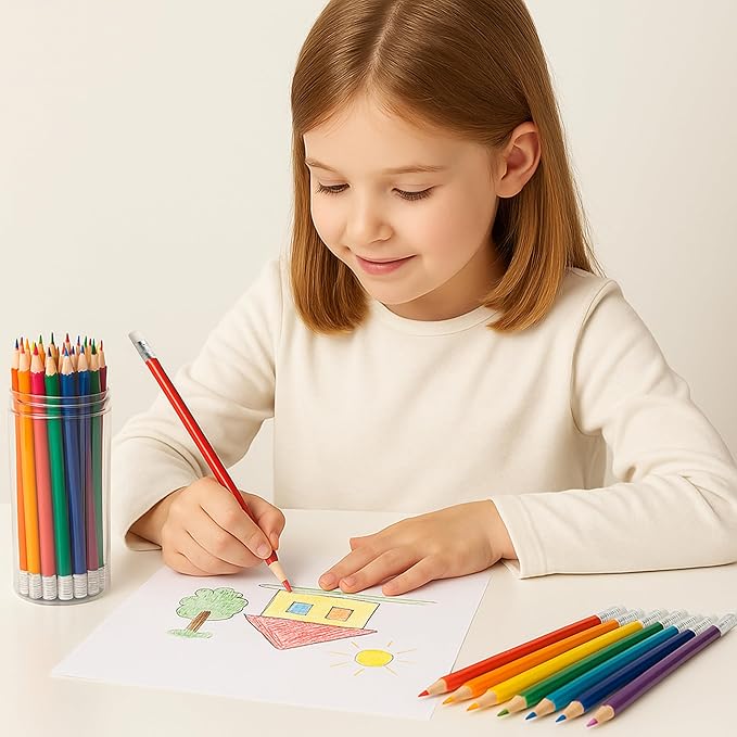 Pre-sharpened Colored Pencils with Erasers, Erasable Color Pencils, Drawing Pencil, Art Pencil for School Supplies, Drawing Supplies (36 Colors)
