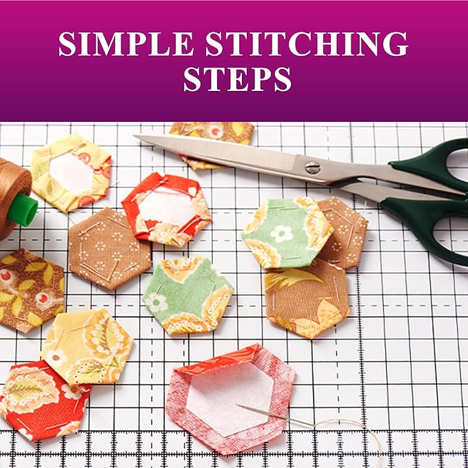 LaserThing Quilting Paper Templates | Handy Tools for Crafting Quilt Patterns | Ideal for Precision Quilting Projects | Includes 1'' Hexagon EPP Set - 100 Pieces