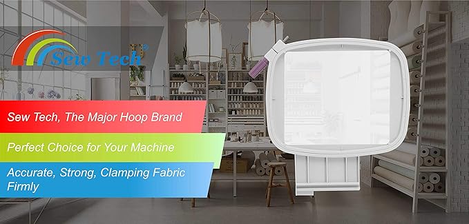 Sew Tech Standard Embroidery Hoop A for Husqvarna Viking Designer Diamond Deluxe Royale Ruby Topaz 50 40 SE LE Platinum 955E, Sewing and Embroidery Machine 4x4 inch (100x100 mm) Hoops
