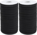 Coopay 60 Yards Length 3/8" Width Elastic Bands Flat Elastic Cord Rope Heavy Stretch Spool Knit for Sewing DIY Projects, Arts & Crafts, 2 Rolls, 30 Yards/Roll (Black, 3/8 Inch)