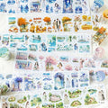 Alideco 6pcs Decorative Adhesive Tapes Vintage Watercolor Landscape PET Tape Great for Bullet Journal Supplies, Arts, Scrapbook, DIY Crafts, Planners (mengjingxiaxiang)