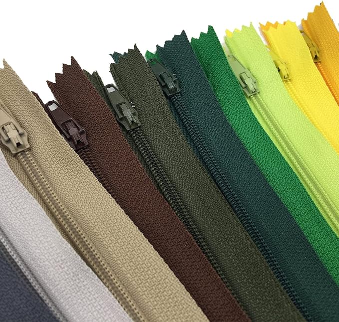 Zipper, DOITEM 24 pcs 30 inch Zippers for Sewing 75cm/30 Inch Multicolor Nylon Coil Zippers for Sewing and Crafts 24 Colors