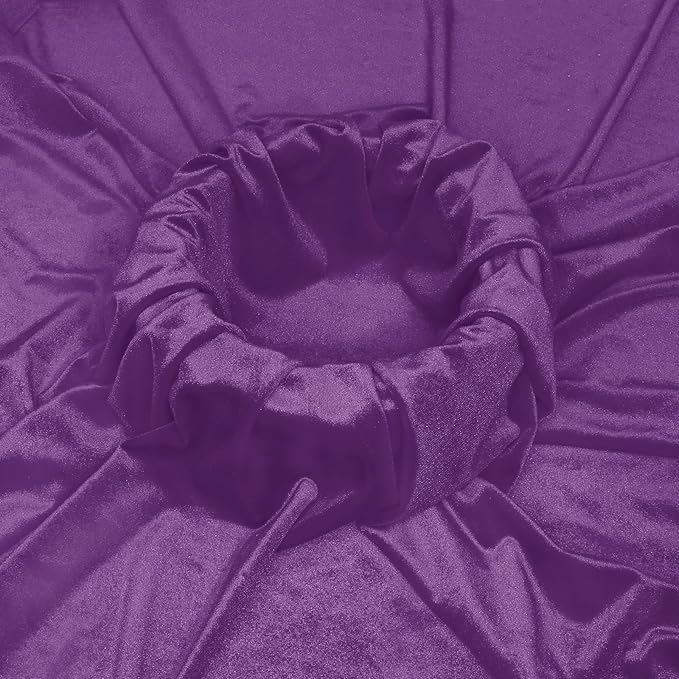 KKJIAF Purple Stretch Velvet Fabric 60 Inch Wide, 2 Yard Soft Stretchy Fabric for Sewing Clothes, Apparel, Costume, Crafts - 90% Polyester 10% Spandex